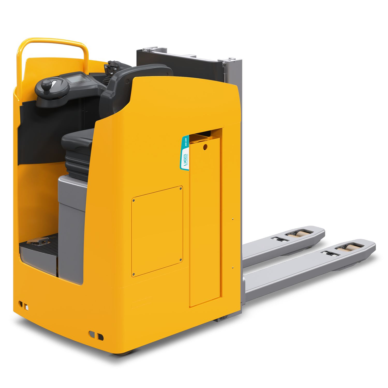 Electric Stand-On and Sideways-Seated Stacker
